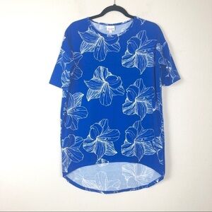 Lularoe Blue & White Lily Irma Tunic Top